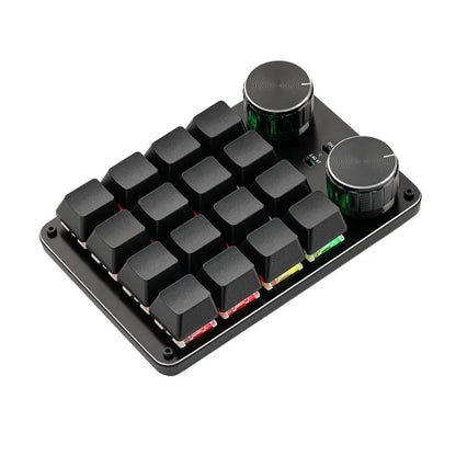 COIDEA Mini Wired RGB Keypad with Knob – Portable Macro Programming Keyboard for PS/Design Custom Controls, Gaming & Creative Work Gift Device