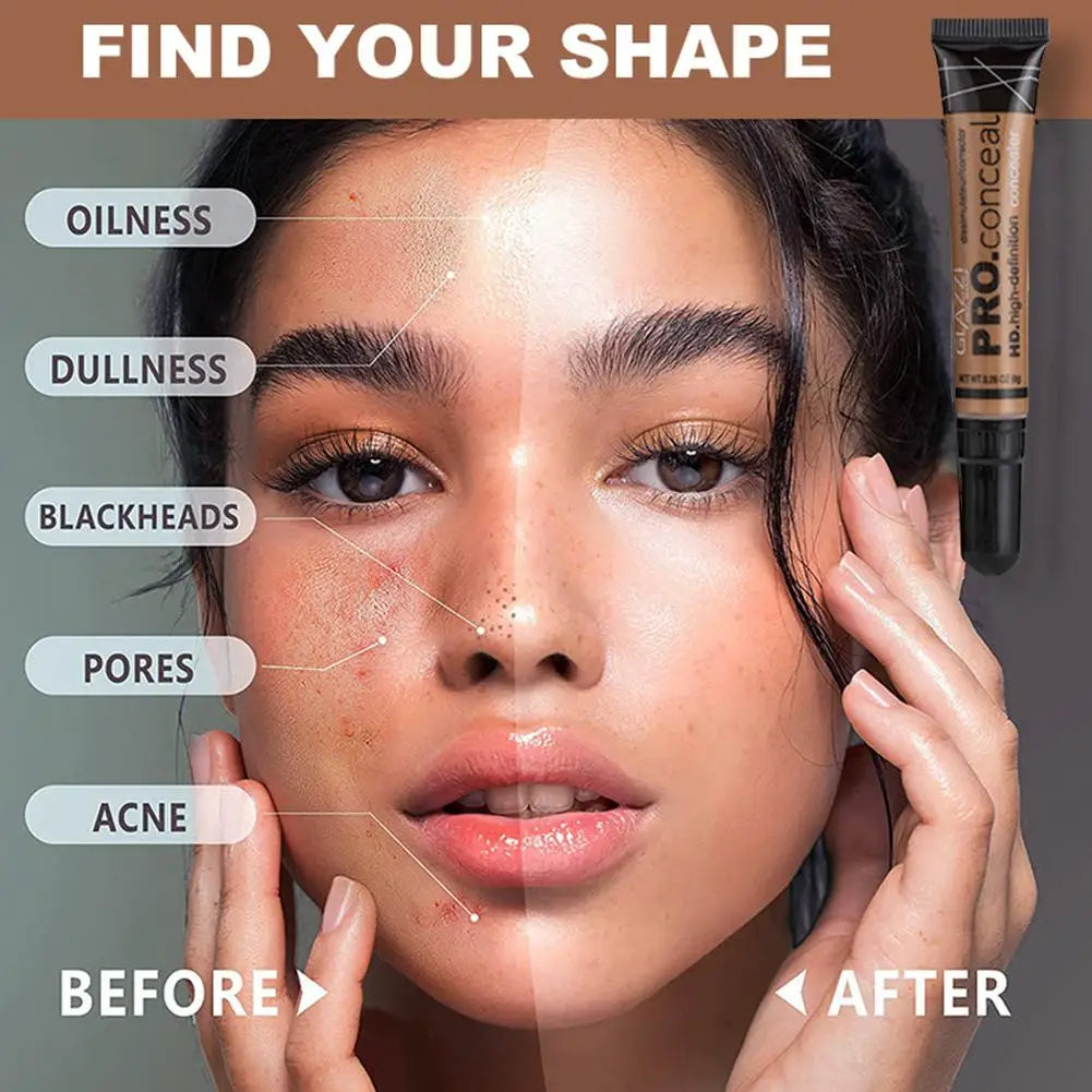 Hose Liquid Foundation Matte Nude – Full Coverage Facial Makeup with Highlight, Concealer & Oil Control for Brightening