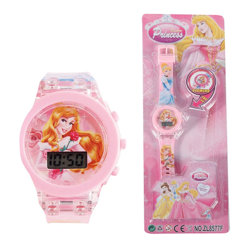 Flash Light Spiderman Kids Watch – Cartoon Hello Kitty & Mickey Design for Boys & Girls, Student Gift with Free Shipping