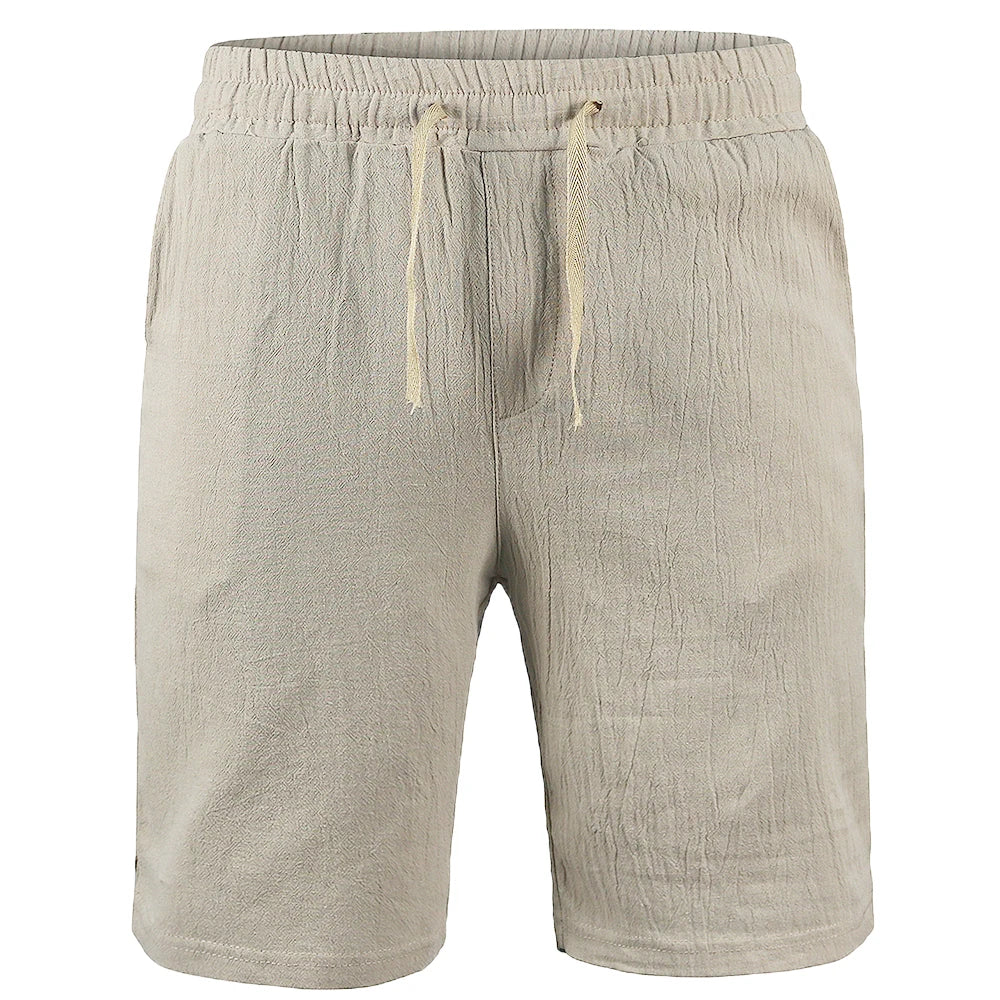 Men’s Cotton Linen Shorts – Breathable Summer Solid Color Linen Trousers, Fitness Streetwear S-3XL