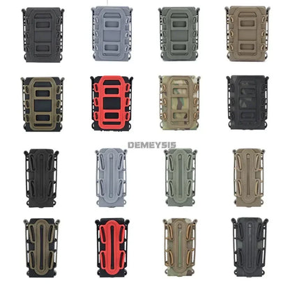 5.56mm & 7.62mm Tactical Fast Mag Pouch - MOLLE Belt Clip Soft Shell Rifle & 9mm Magazine Carrier