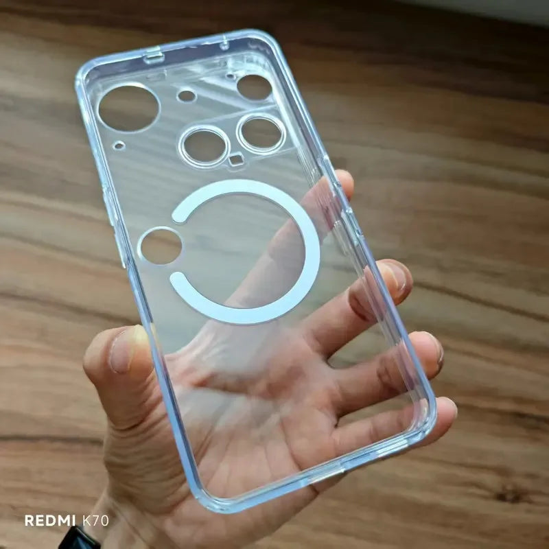 Magnetic Transparent Hard Case with Soft Bumper for Nothing Phone (3) – Shockproof Clear Protective Phone Cover
