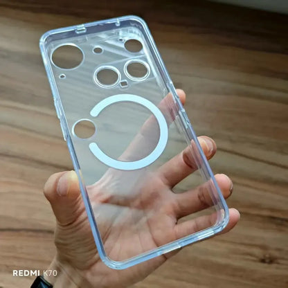 Magnetic Transparent Hard Case with Soft Bumper for Nothing Phone (3) – Shockproof Clear Protective Phone Cover