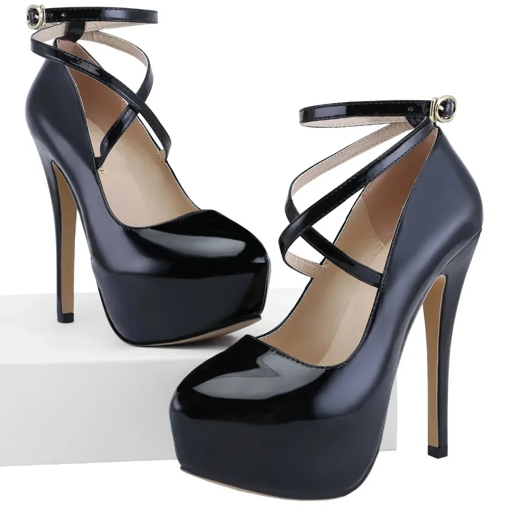 Women’s Platform Stiletto Pumps – Sexy Slingback High Heels for Party, Wedding & Banquet