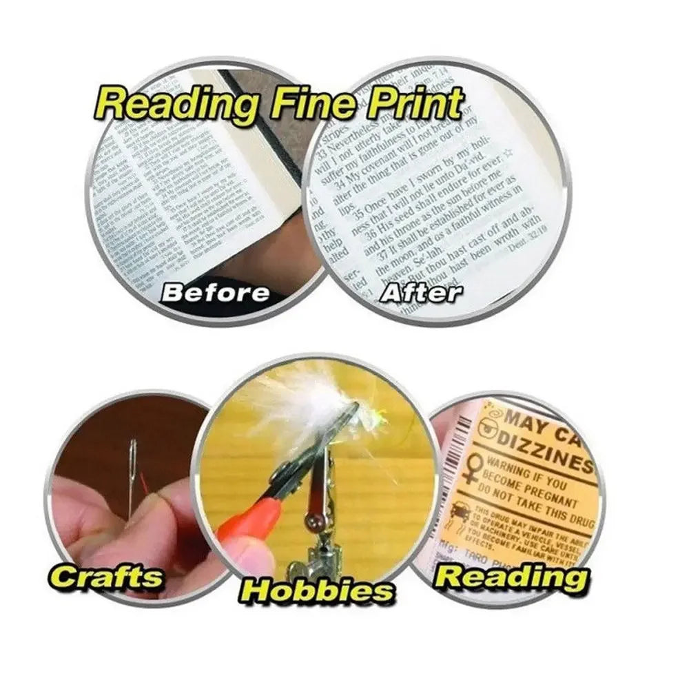 300% Magnifying Reading Glasses – Portable Anti-Blue Light Magnifier with Case for Close Work