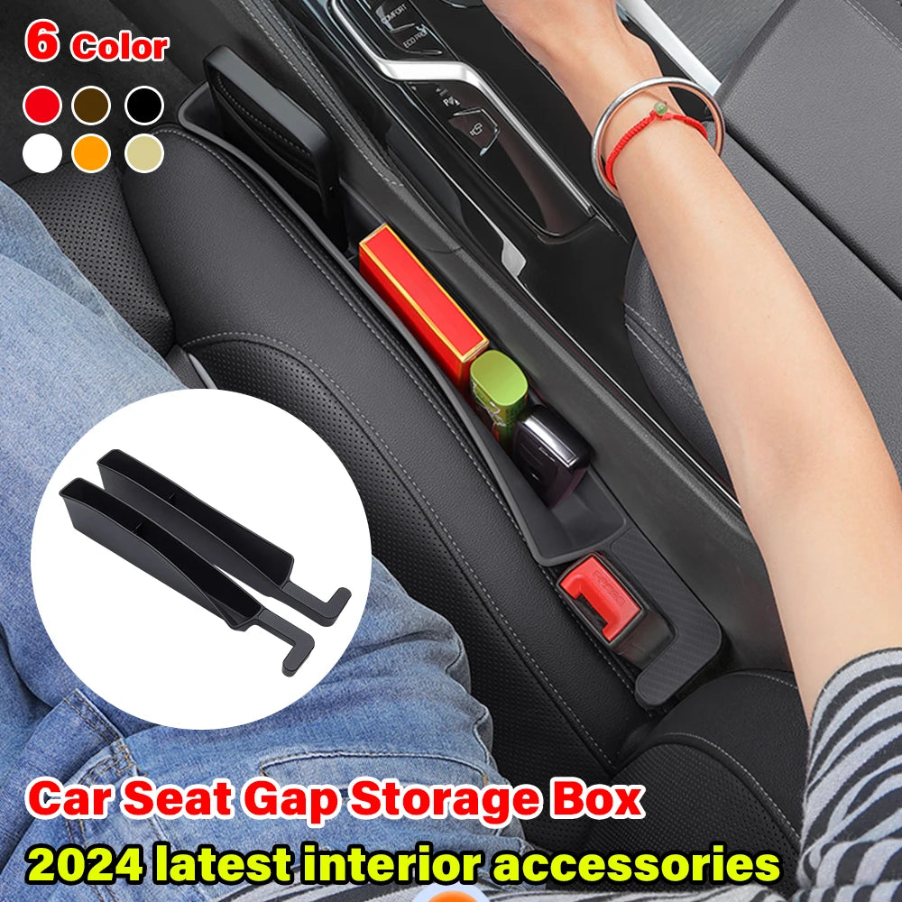 2024 New 2PCS Car Seat Gap Filler – Auto Storage Box to Prevent Phone Drops, Universal Car Accessories Tool Kit
