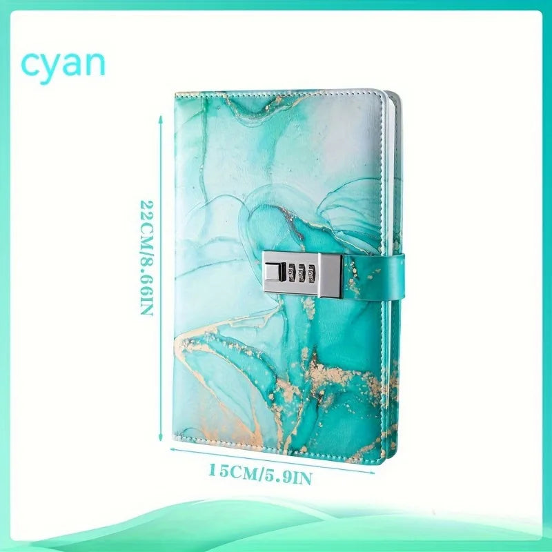 A5 Fashion Password Book with Lock – Creative Journal Notebook & Student Notepad Stationery