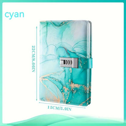 A5 Fashion Password Book with Lock – Creative Journal Notebook & Student Notepad Stationery