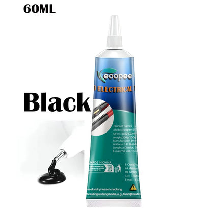 Liquid Waterproof Electrical Tape - Quick-Drying Black Epoxy Sealant Glue for Wire and Cable Insulation and Home Repairs
