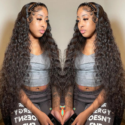 Curly HD Lace Front Wig – 100% Human Hair 13x6 Lace Frontal Deep Wave & Water Wave Wig, Affordable Wigs for Women