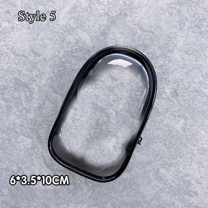Transparent Jewelry Organizer Box – Plastic Storage Pouch with Keychain, Dustproof Case, Cute Doll Bag for Accessories