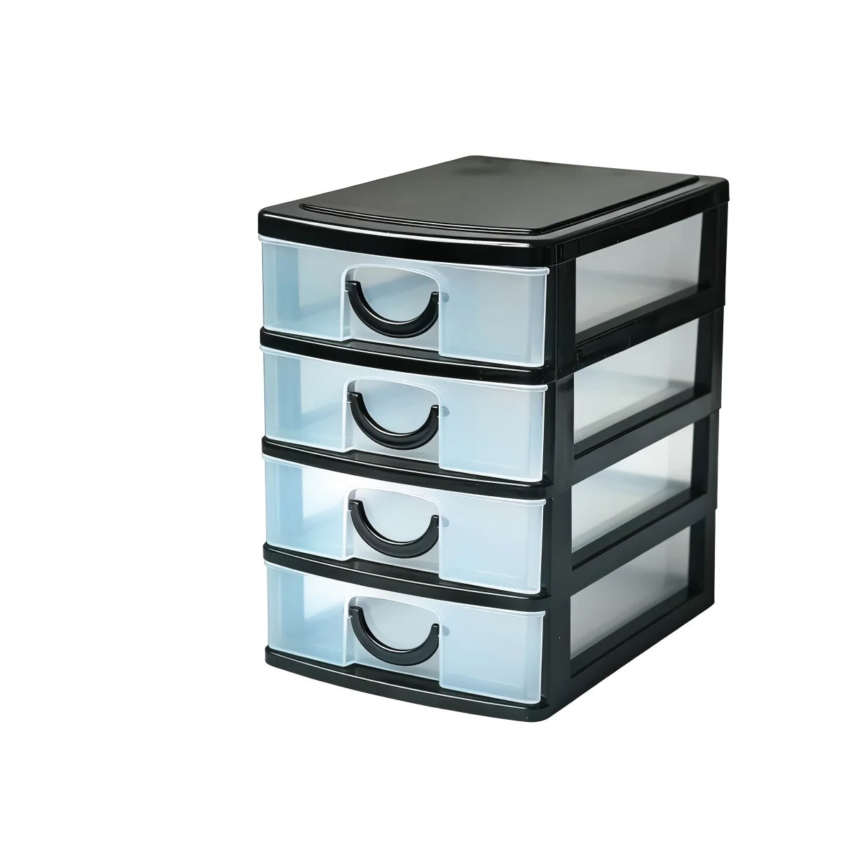 4 Layer Jewelry Storage Box - Transparent Drawer Organizer with Rhinestone Earring Storage Design