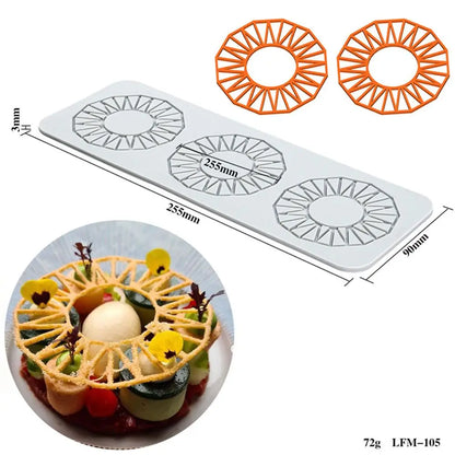 Flower & Leaf Pattern Silicone Mold — Fondant Cake Lace Mat for DIY Baking, Craft & Cake Decoration