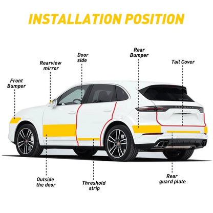 Nano Carbon Fiber Car Door Sill Protector Sticker: Anti-Scratch DIY Paste Strip for Auto Side Mirror Protection Tape Film