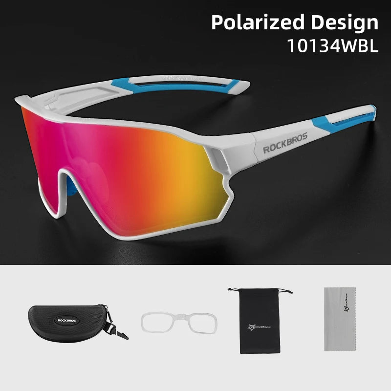 ROCKBROS Polarized Sports Sunglasses — UV400 Cycling Glasses for Outdoor Hiking, Golf & Camping
