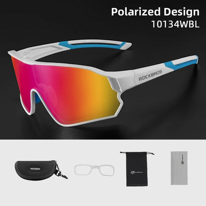 ROCKBROS Polarized Sports Sunglasses — UV400 Cycling Glasses for Outdoor Hiking, Golf & Camping