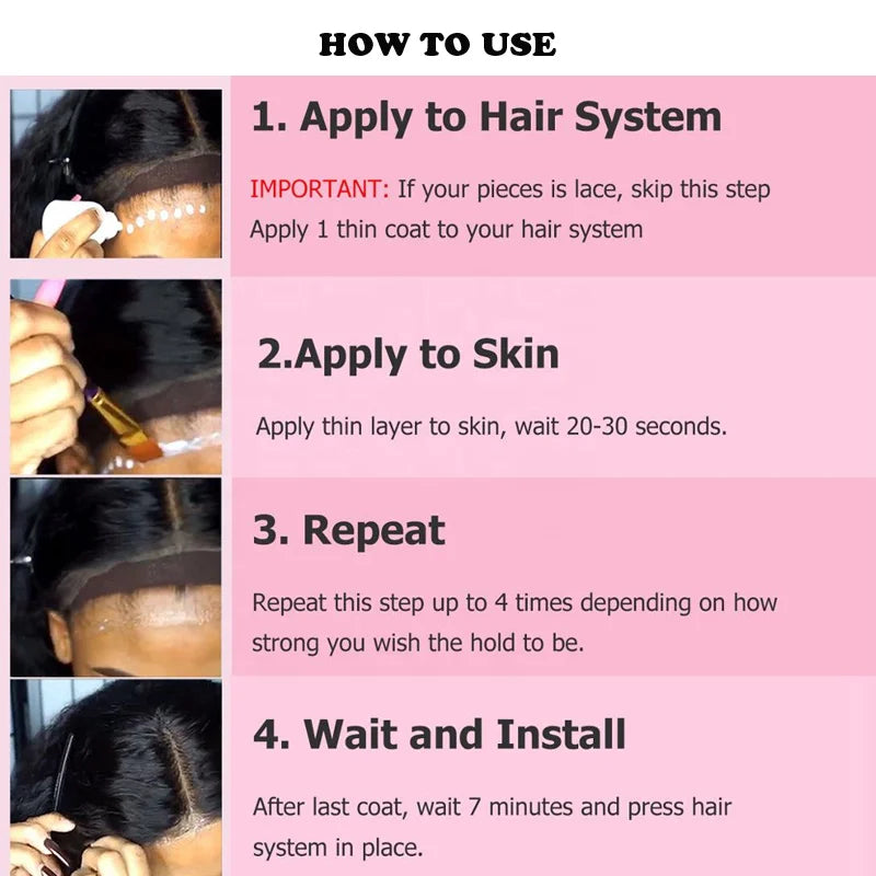 Lace Front Wig Glue Extra Hold – 38ml Waterproof Super Bonding Adhesive for Wig Caps and Hair Styling Tools
