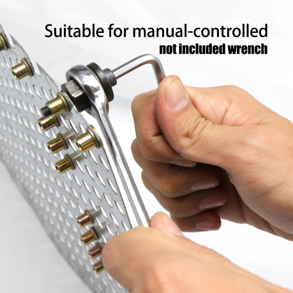 Hand Rivet Nut Gun — Manual Riveter Tool for M3-M10 Nuts with Easy Installation Accessory