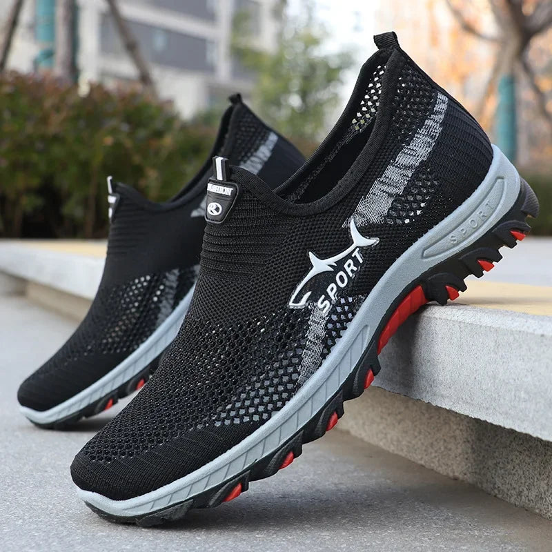 Men’s Summer Breathable Mesh Sneakers – Lightweight Casual Sports Shoes for Comfort Walking, Free Shipping Footwear