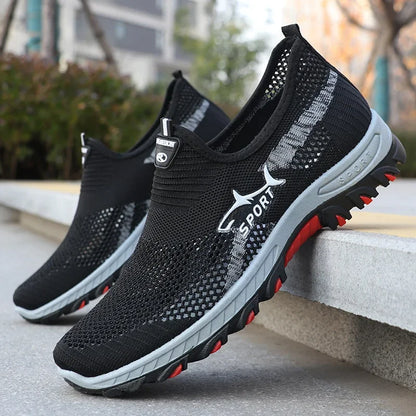 Men’s Summer Breathable Mesh Sneakers – Lightweight Casual Sports Shoes for Comfort Walking, Free Shipping Footwear