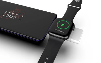 2-in-1 Dual Interface Wireless Charger — Fast Charging Station for Apple Watch 8/7/6/5/SE & Samsung Galaxy Watch 5/4/3/2