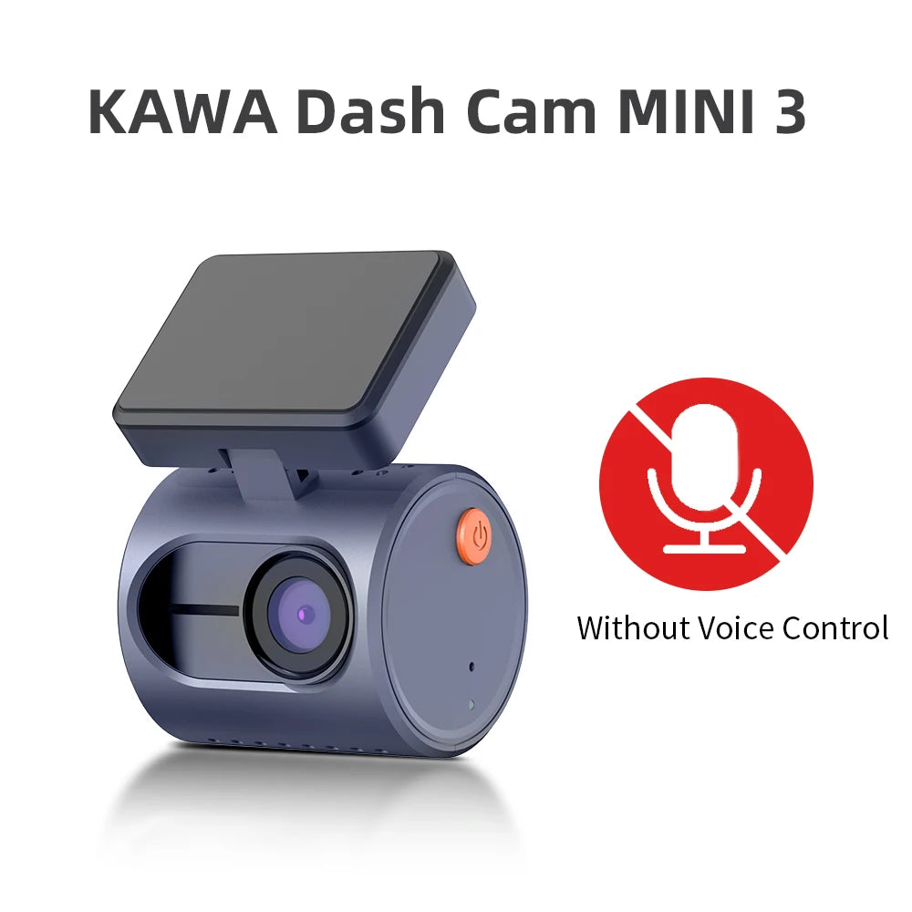 2K Mini Dash Cam - WiFi Car DVR with Night Vision, Voice Control & Emergency Recording