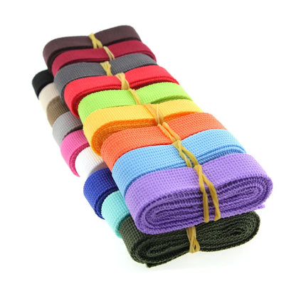 5M Canvas Ribbon Belt 25mm — Cotton Polyester Webbing Strap for Bag, Knapsack, and Sewing Accessories