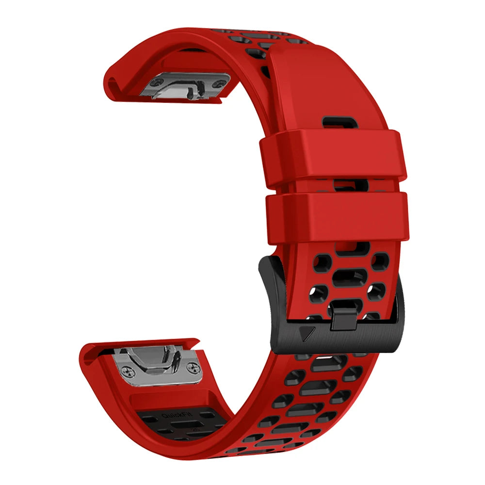 Outdoor Sports Silicone Watch Band 22mm/26mm for Garmin Fenix 5 6 7 8 Series, Tactix, Mk2, Enduro – QuickFit Replacement Strap