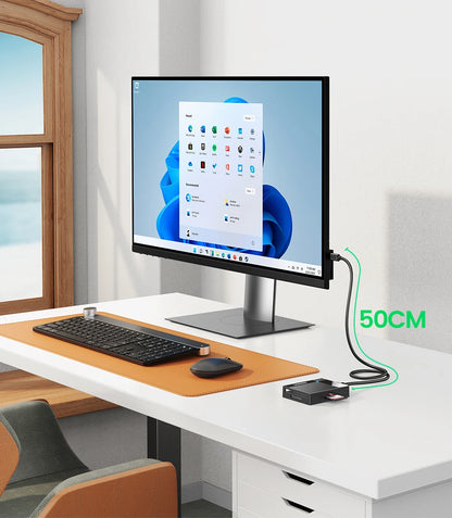 UGREEN 4-in-1 USB 3.0/USB-C Card Reader – SD, Micro SD, TF, CF, MS OTG Adapter for Laptop & PC