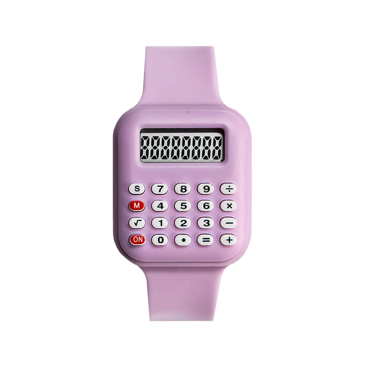 2026 Kids Digital Watch with Calculator - Rubber Strap Electronic Watch for Girls with Time & Date Display