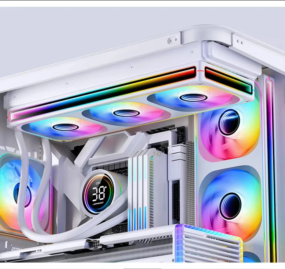 JONSBO ZB-120/240/360 ARGB Computer Case Fan — 12cm 5V 120mm PWM Water-Cooled Fan Kit with Forward/Reverse Rotation