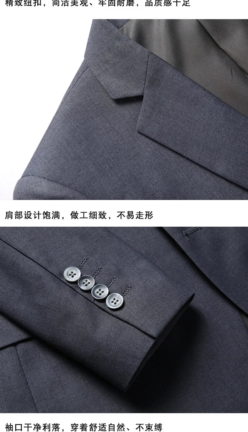 2024 Men's 3-Piece Suit Set – Blazer, Vest & Trousers | Formal Business & Wedding Outfit M-6XL