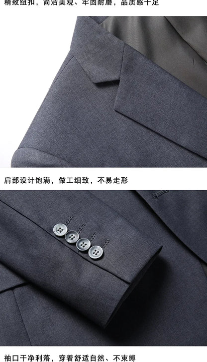 2024 Men's 3-Piece Suit Set – Blazer, Vest & Trousers | Formal Business & Wedding Outfit M-6XL