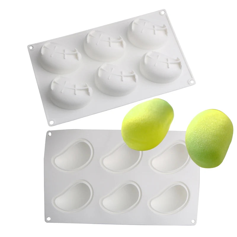 3D Mango Design Silicone Mousse & Cake Mold – French Fruit Dessert Bakeware, Chocolate Baking Tool
