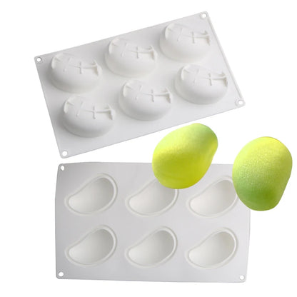 3D Mango Design Silicone Mousse & Cake Mold – French Fruit Dessert Bakeware, Chocolate Baking Tool