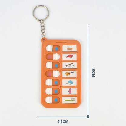 Kids Self-Discipline Checklist Memo Board – Daily Planner To-Do List with Detachable Keychain, Korean Stationery Task Board