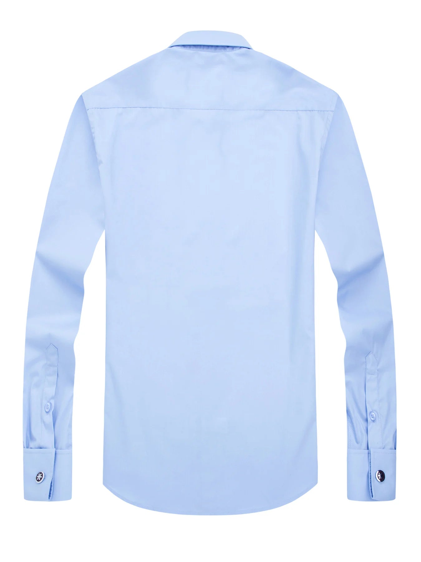 Men’s French Cuff Dress Shirt - Slim Fit Solid Color Long Sleeve Formal Business Shirt