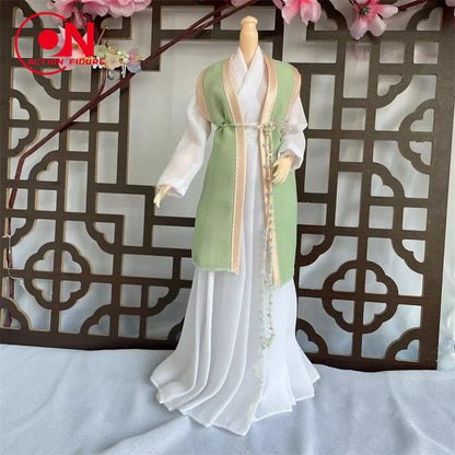 1/6 Female Doll Hanfu Outfit – Ancient Traditional Dress for 12-Inch Action Figures, Cosplay Model Toy