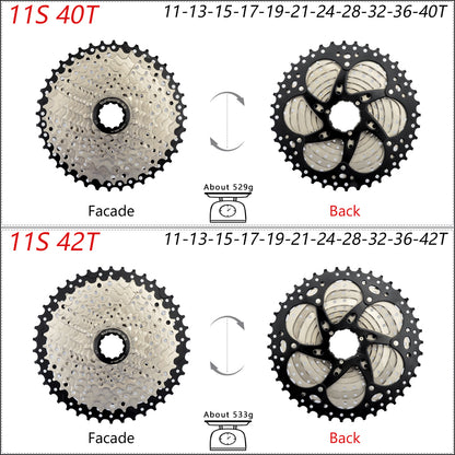 SUNSHINE Bicycle Cassette 8-12 Speed Freewheel - 32T to 52T Sprocket for Shimano/SRAM HG Flywheel