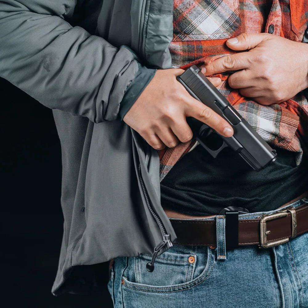Ambidextrous IWB Gun Holster - Universal 9mm Concealed Inside Waistband Carry for Glock 17 19 26 Tactical Pistols