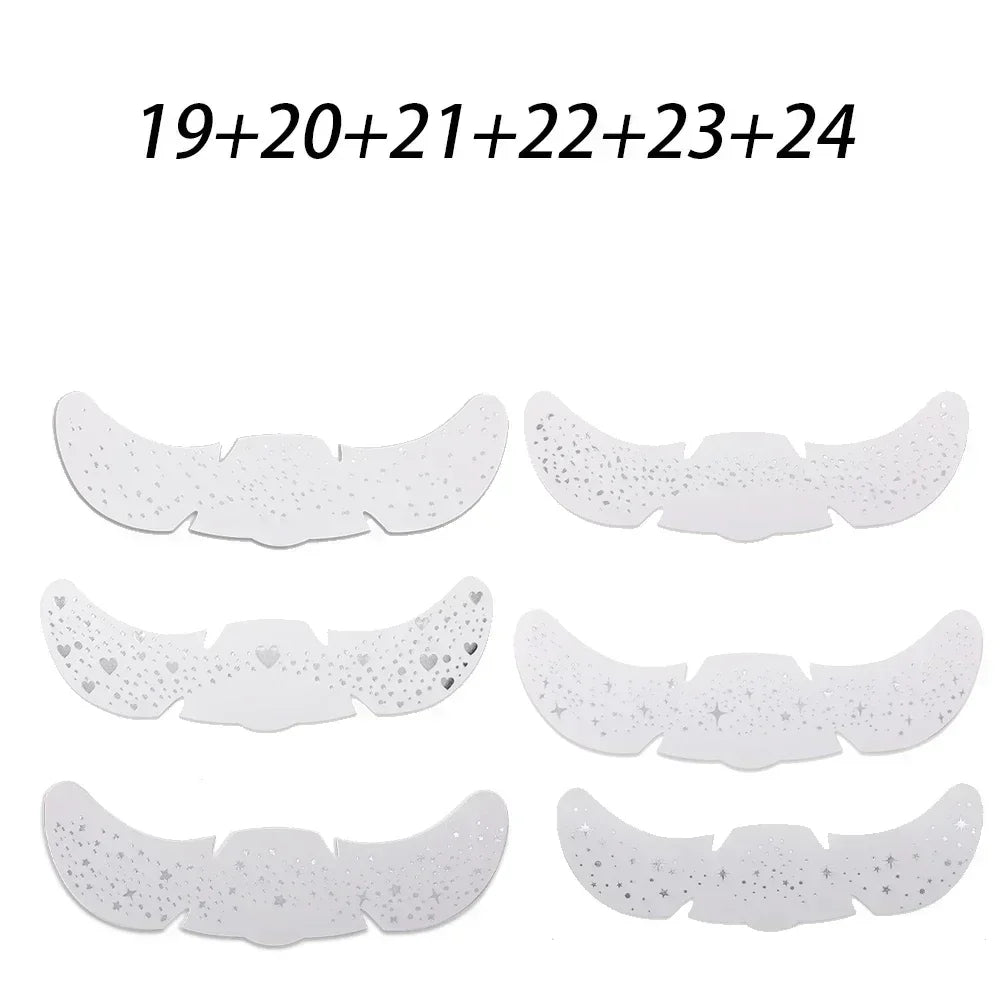 6pcs Hot Stamping Freckles Makeup Patches – Metallic Gold & Silver Temporary Tattoo Stickers for Face