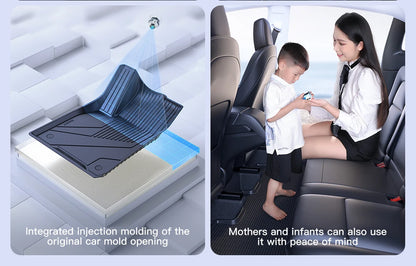YZ Floor Mats for Tesla Model 3/Y 2021-2023 — Waterproof, Non-Slip TPE Car Accessories
