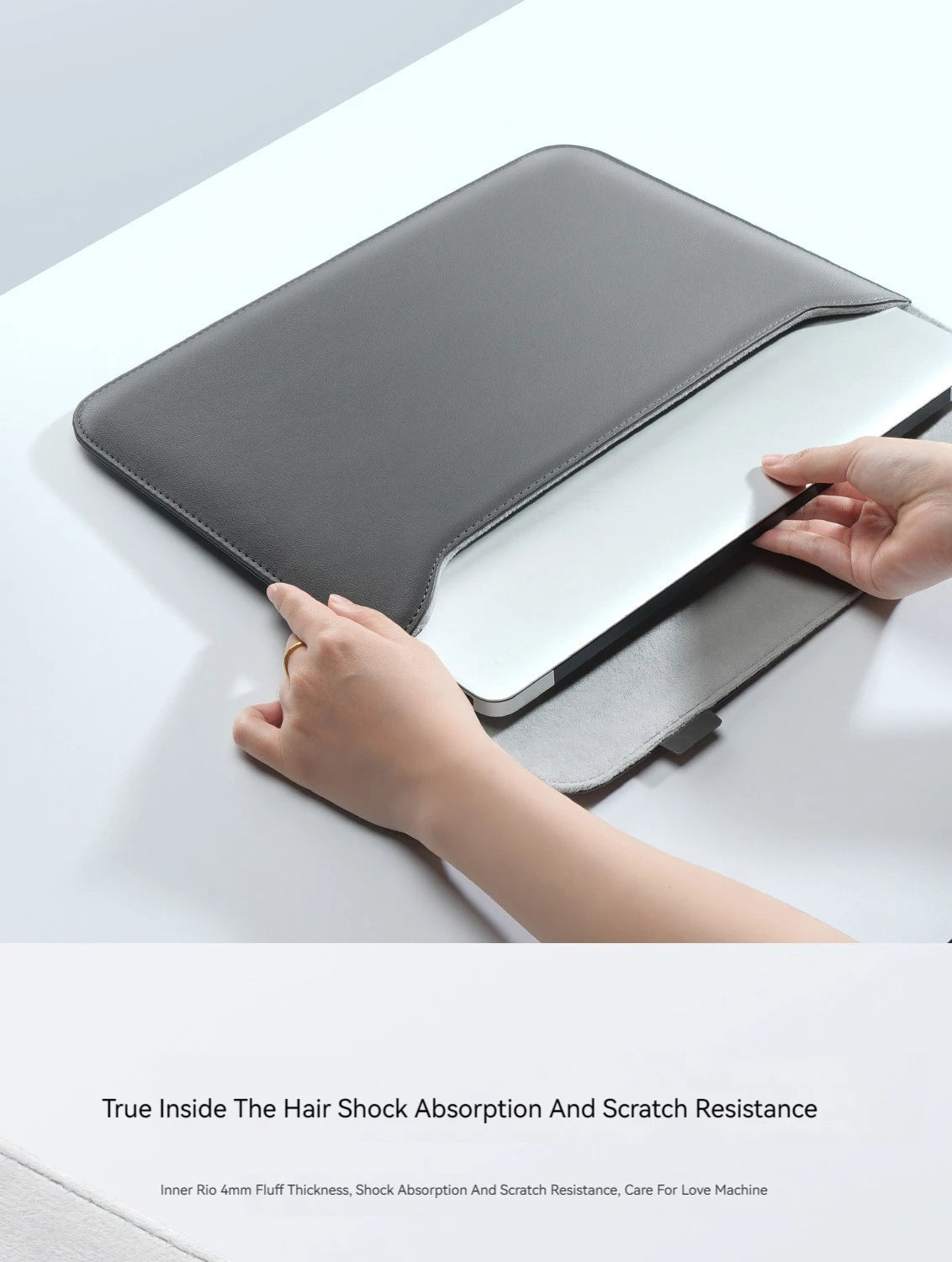 PU Leather Laptop Sleeve — Protective Bag Case for MacBook Air/Pro 13-16", Xiaomi, Huawei, Dell, HP, ASUS 14-15.6 Inch Notebooks