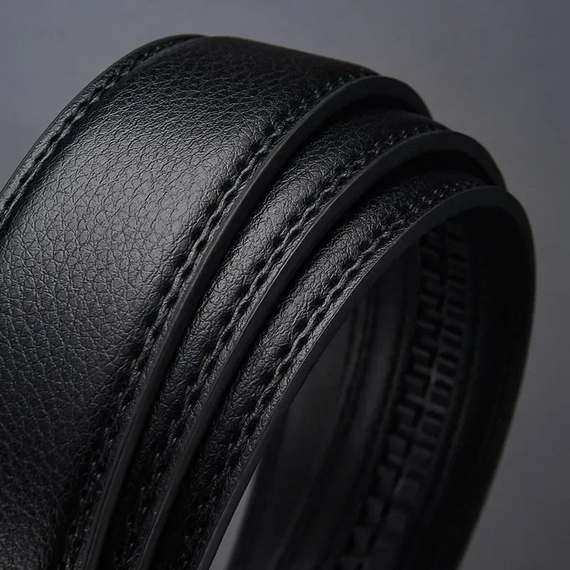 Men’s Luxury Click Belt – Genuine Leather Automatic Alloy Buckle for Business & Jeans