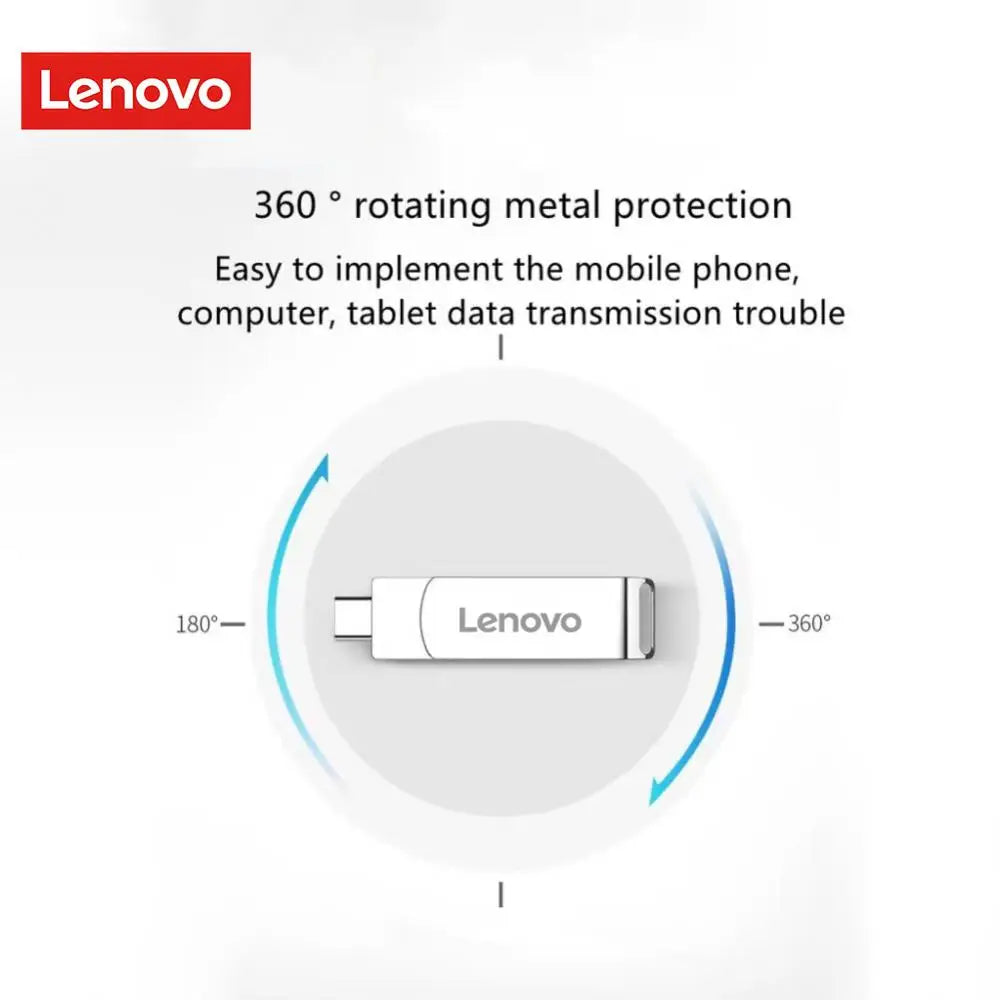 Lenovo 16TB USB 3.2 Pen Drive | High-Speed Transfer Metal Portable SSD | Available in 8TB & 4TB | Flash Drive & USB Stick