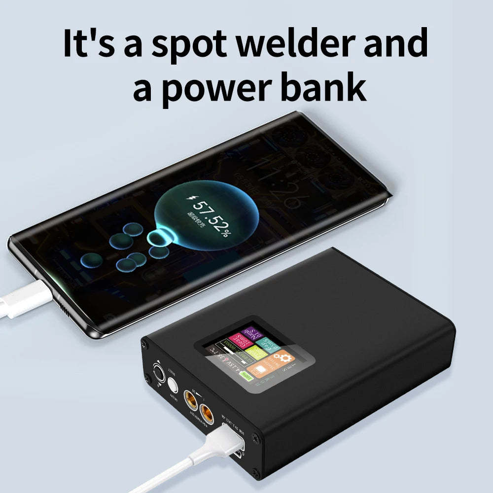 Portable Digital Spot Welder Kit — 18650 Lithium Battery Welder with 30-Speed Adjustable & Color Display