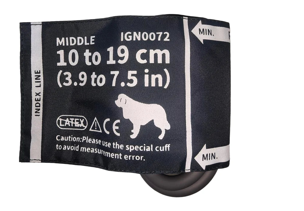 CONTEC 08A Veterinary Blood Pressure Monitor Accessories — Animal Cuffs, Clip SpO2 Probe, Charger Adapter, and Plastic Connector