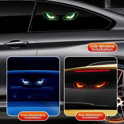 KEVANLY Solar Demon Eye Car Light - Dynamic Flashing Safety Warning & Vehicle Signal Light