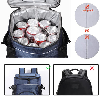 DENUONISS 33L Cooler Bag – Soft Insulated Backpack for 36 Cans, Leak-Proof Food & Beer Storage for Travel & Beach