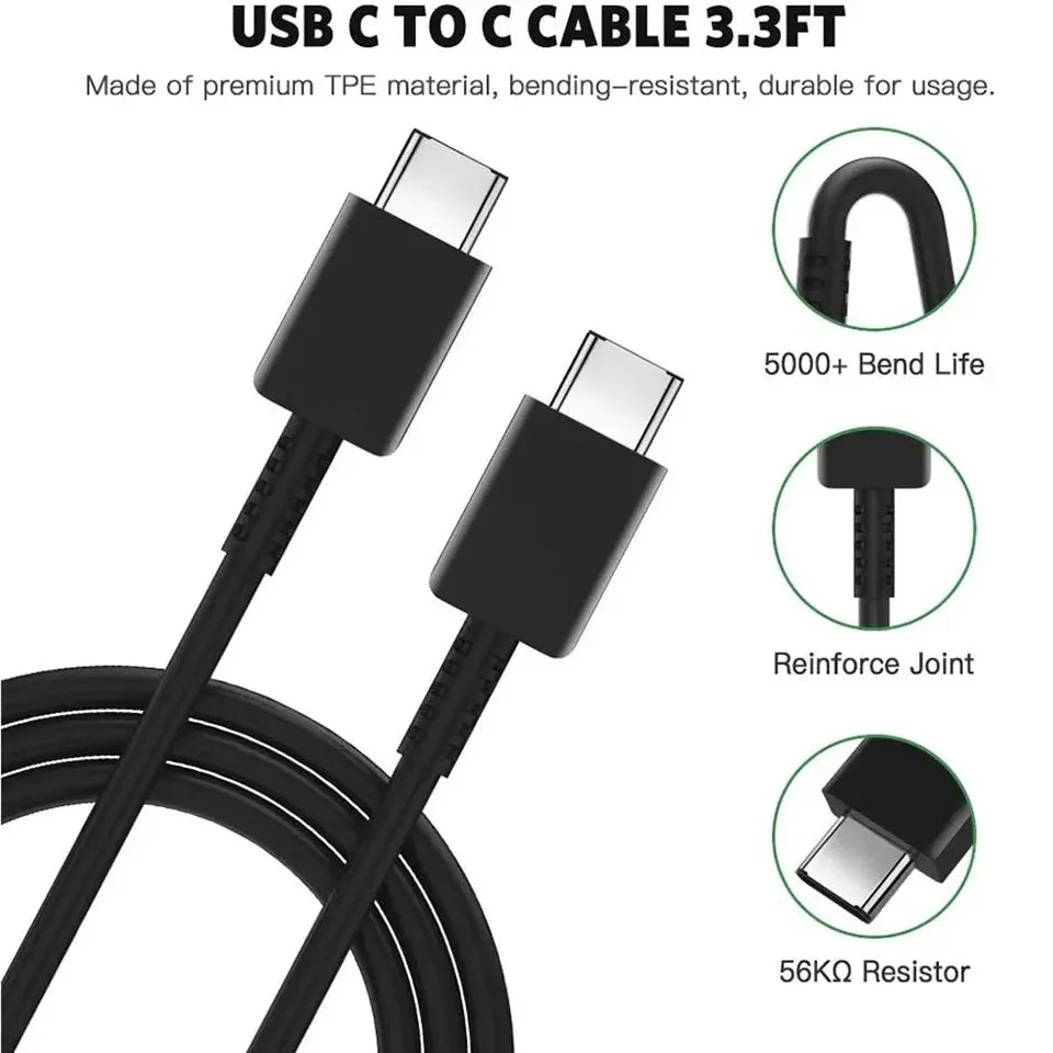 PD 45W USB-C Fast Charger — High-Speed Wall Adapter for Samsung Galaxy S24/S23 Ultra, Note, iPhone 15, Xiaomi 14